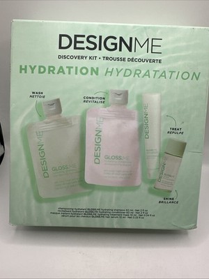 DESIGNME GLOSS.ME Hydration Discovery Kit Shampoo Conditioner Mask Serum NEW