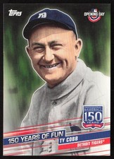 2019 Topps Opening Day 150 Years of Fun Ty Cobb #YOF-1 Detroit Tigers