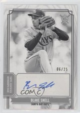 2019 Topps Big League Black & White 6/25 Blake Snell #BLA-BS Auto gh4