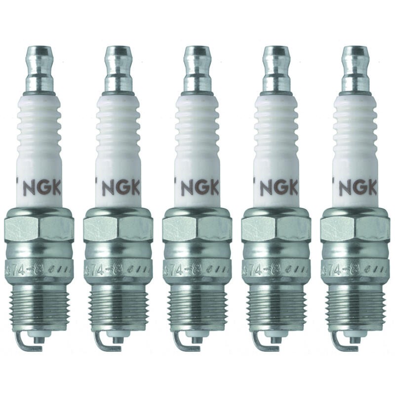 NGK Spark Plug 4449 5-PACK V-Power R5674-6 14mm Copper/Nickel, Tapered, 6