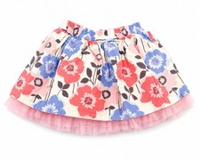 Gymboree Girls 5T Floral Corduroy Skirt Pink Tulle Ruffle Lined Twirl
