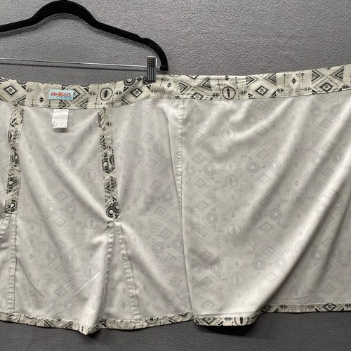 Aloha Mini Wrap Rip Skirt Hawaii Womens Large Resort Beach Coverup Geo Print - Picture 6 of 11