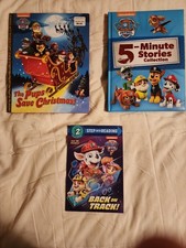 PAW Patrol 3 Book Lot: 5-Minute Stories, The Pups Save Christmas, Back On Track