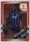 2020 Topps Chrome UCL Red Carbon Fiber Refractor Odilon Kossounou #11 Rookie RC