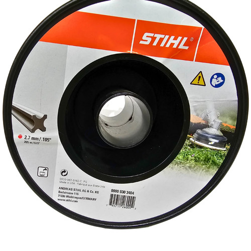 Stihl X Shaped 0000-930-3404 Trimmer line (2.7mm/.105" - 205m/672') Neon OEM - Picture 2 of 6