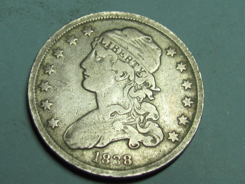1838 CAPPED BUST QUARTER NICE GRADE  COIN