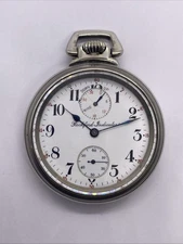 RARE 1913 PS ROCKFORD WIND INDICATOR Grade 665 Railroad Pocket Watch WORKING
