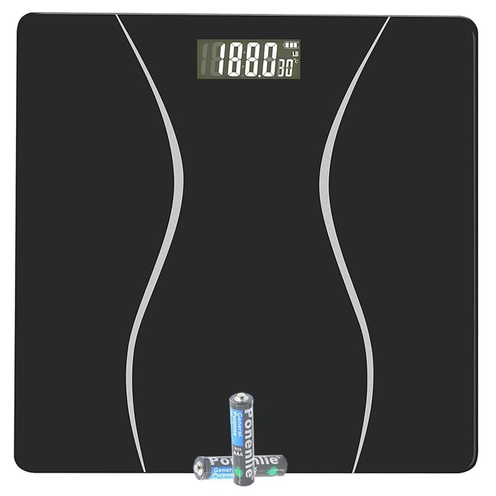 Scale for Body Weight, Digital Bathroom Scale, Weight Scales 10.25, Black