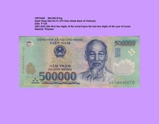 VIETNAM  VIET-NAM  500000 DONG  (VF+) P  124 Polym. 72027##
