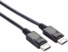 Black Box DisplayPort 1.2 Cable with Latches - Male/Male, 4K 60Hz, 3-ft. 0.9-m 