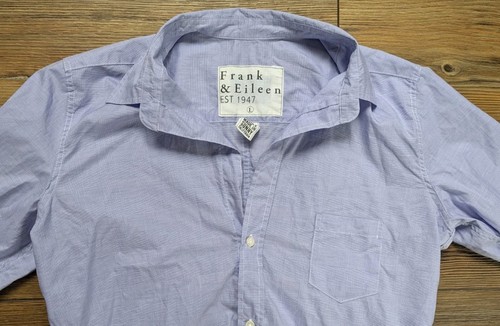 Frank and Eileen Light Blue "Barry" Button Down Women's Shirt Size L 100% Cotton - Picture 2 of 10