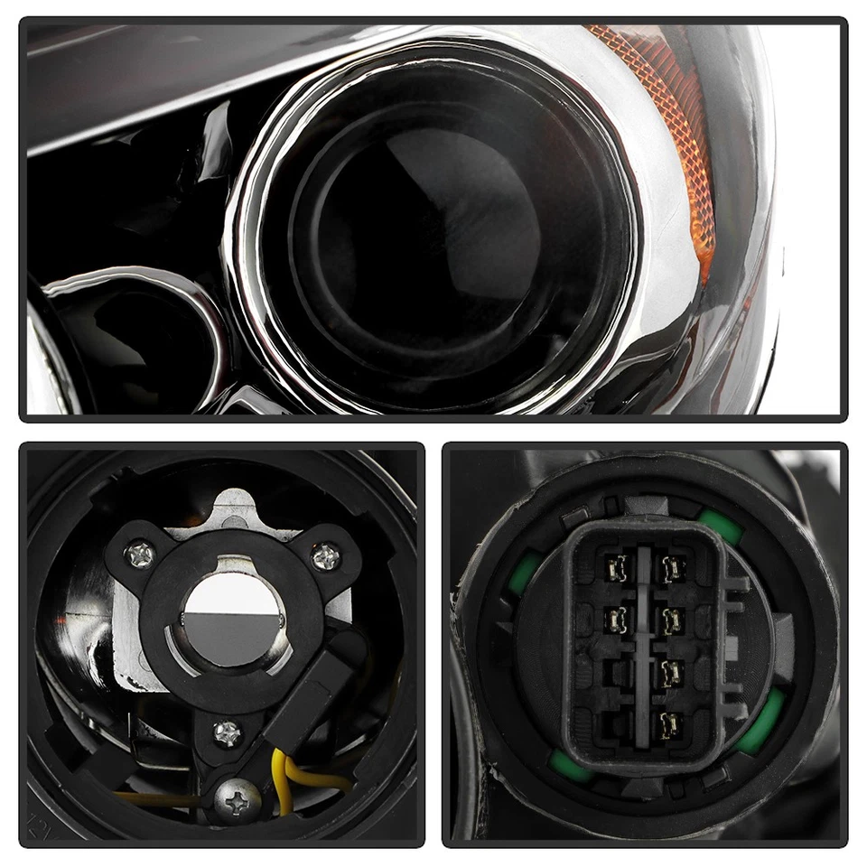 For 2011-2012 Kia Sportage w/o LED DRL Projector Headlights Headlamps Left+Right - Image 4 of 4