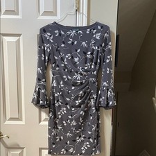 Ralph Lauren Print Ruched side Dress, sz 4 petite