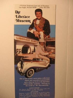 vintage 1980s Liberace Museum  brochure Las Vegas Nevada