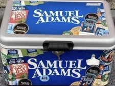 SAMUEL ADAMS BOSTON LAGER BEER PATRIOT COLEMAN 54QT  6150 STEEL COOLER RARE