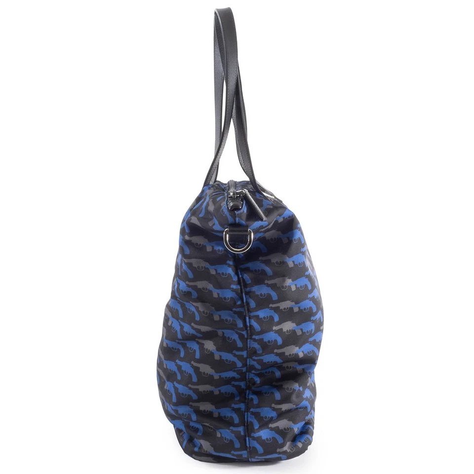 PRADA Nylon Leather Convertible Tote Bag B4696P Pistol Print Men Pre-owned Used - Image 3 of 4