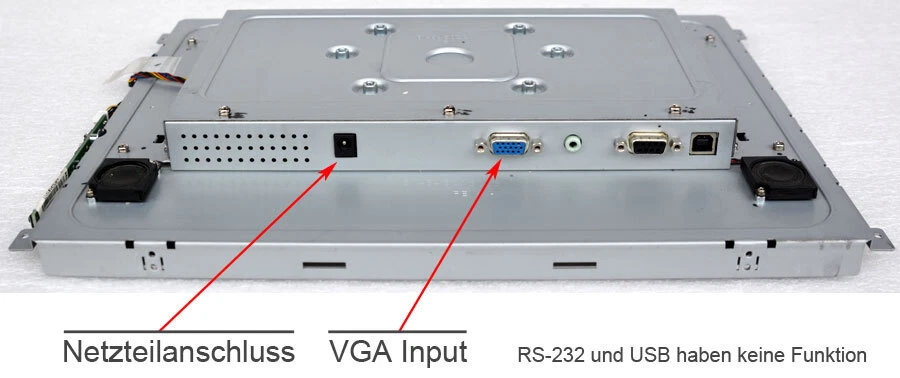 15" 38cm 4:3 OPEN FRAME 1024x768 CANVYS VGA MONITOR DISPLAY INKL. 12V AC/DC M879 - Bild 4 von 4