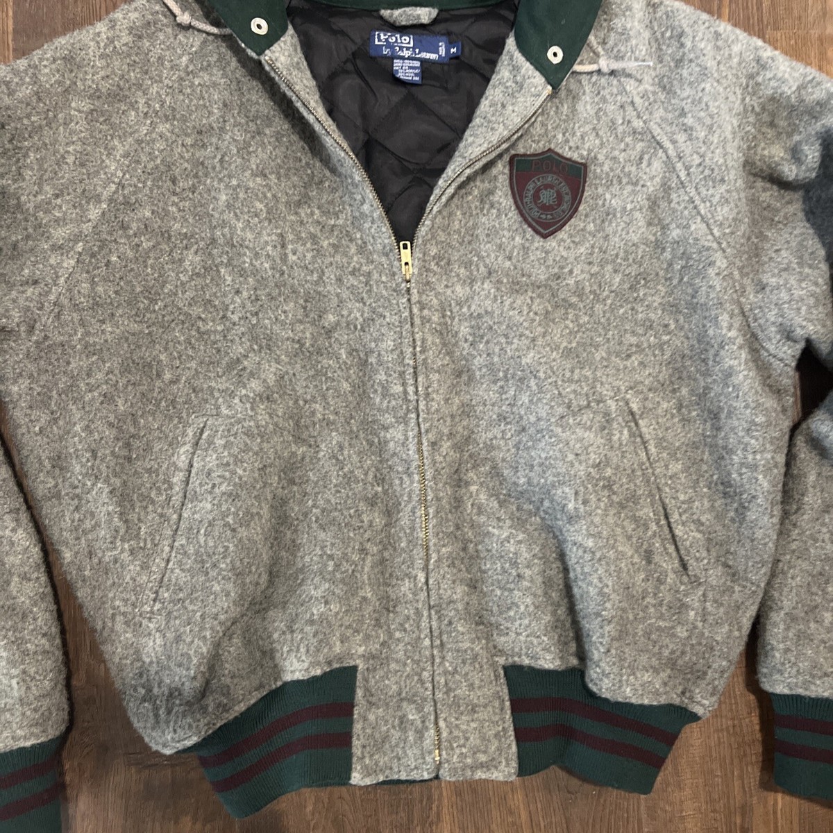 Vintage Polo Ralph Lauren Wool Full Body Zip Hood Jacket Vintage Polo Ralph Lauren Wool Full Body Zip Hood Jacket