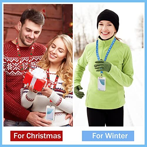14 Pcs Winter Holiday Lanyards for ID Badges Seasonal Spring Office Lanyards ... - Picture 7 of 7