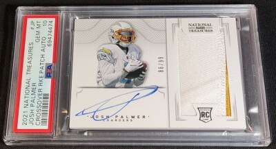 PSA 10 1/1 RC AUTO /99 JOSH PALMER Crossover ⚡RPA ROOKIE