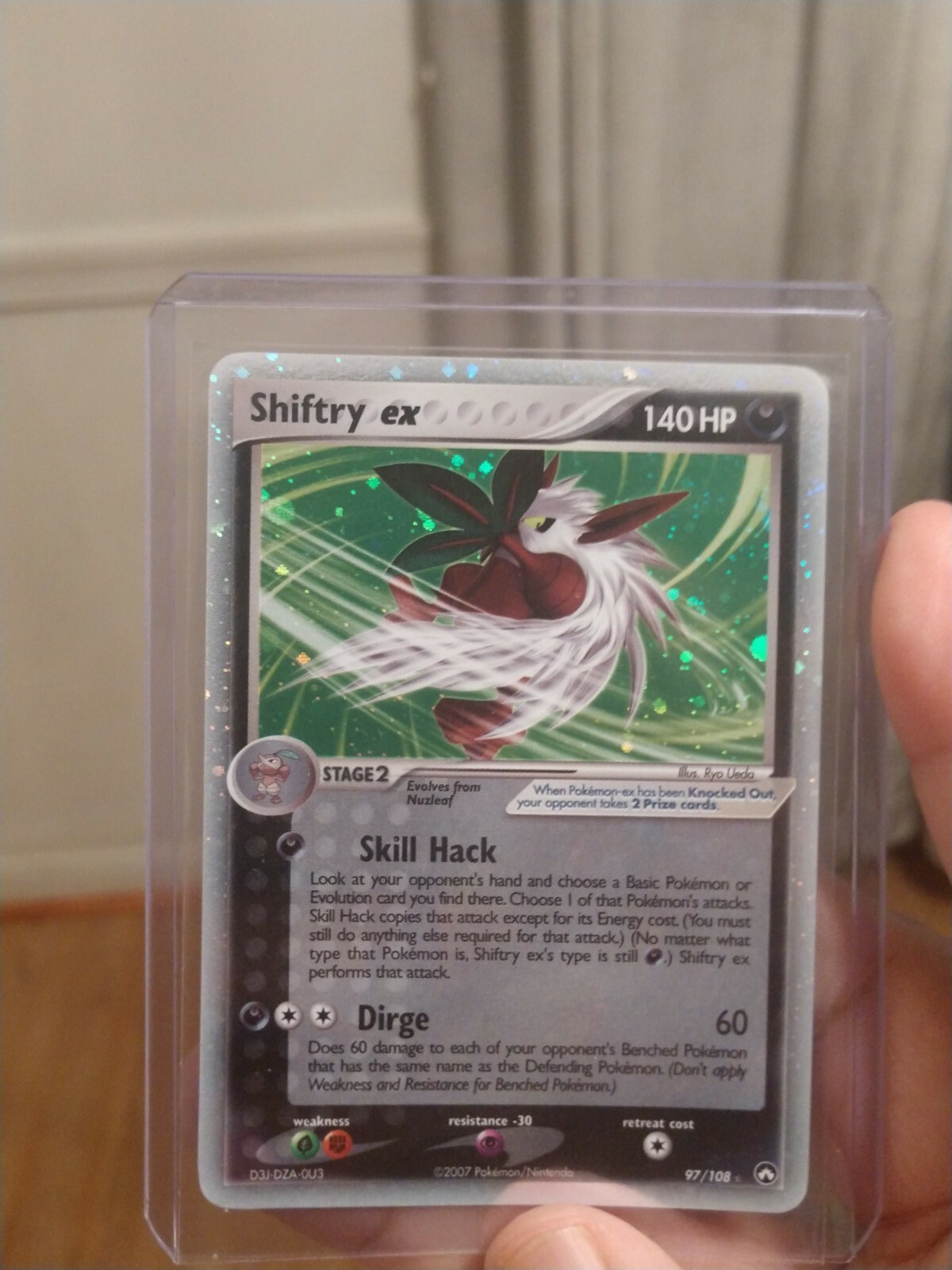Pokemon TCG Shiftry EX 97/108 Power Keepers Ultra Rare - Near Mint Condition