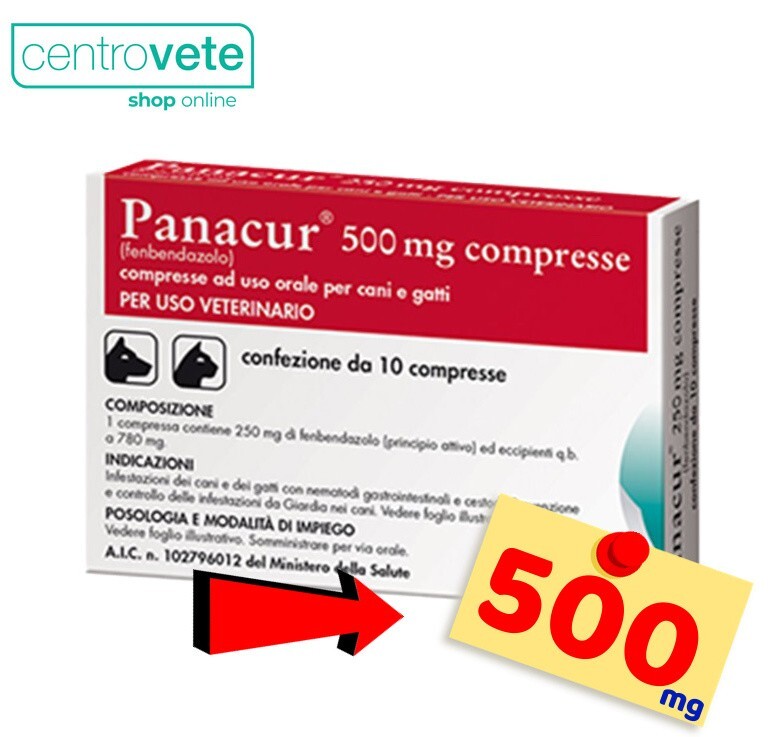 VERMIFUGO Antiparassitario 500 mg - Contro i parassiti intestinali di CANE GATTO