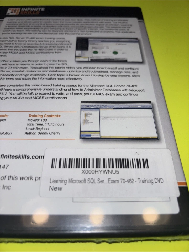 INFINITE SKILLS:SQL SERVER 2012 VIDEO DVD de entrenamiento Foto 3 de 4