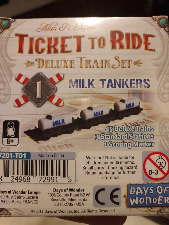Ticket to Ride Milk Tanker Deluxe Train set, NEW - Image 2 of 2