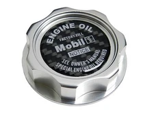 SILVER MOBIL 1 M7-STYLE BILLET ENGINE OIL FILLER CAP FOR NISSAN INFINITI CF