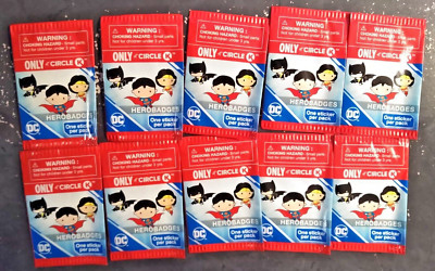 Circle K DC Comics Herobadges - 10 Sticker Lot