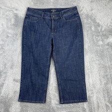 Riders By Lee Capri Jeans Women's 14M Blue Flap Pockets Flex Denim 19.5" Inseam