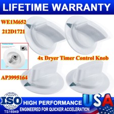 4X Dryer Timer Control Knob White Fit GE Hotpoint RCA WE1M652 212D1721 AP3995164