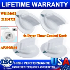 4X Dryer Timer Control Knob White Fit GE Hotpoint RCA WE1M652 212D1721 AP3995164
