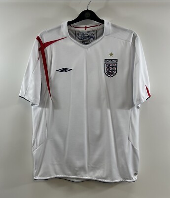 England Home Football Shirt 2005/07 Adults XL Umbro D625 | eBay UK
