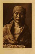 A4 print Native American Indian Typical Spokan woman