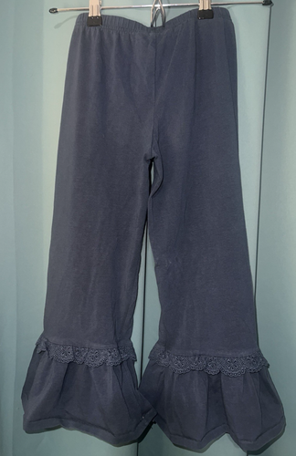 Matilda Jane Navy Blue Ruffled Pants Size 6 - Picture 2 of 4