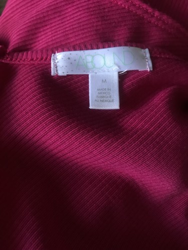 NWT Abound Pink Ribbed V Neck Bodysuit Medium - Picture 7 of 9
