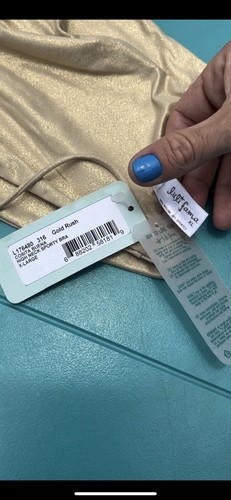 NWT Luli Fama Bikini Top Sporty Gold Unique L/XL D, DD, DDD $129 Stunning L@@K! - Picture 16 of 22