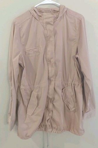 Sonoma Damen Dusty Rose Mauve Utility Kapuzenjacke Taschen Reißverschluss Druckknöpfe XL