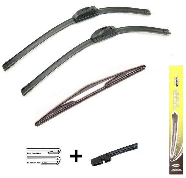 1X Scheibenwischer SET Vorne + Hinten FüR Nissan Micra III | K12 | BJ 02-10-image