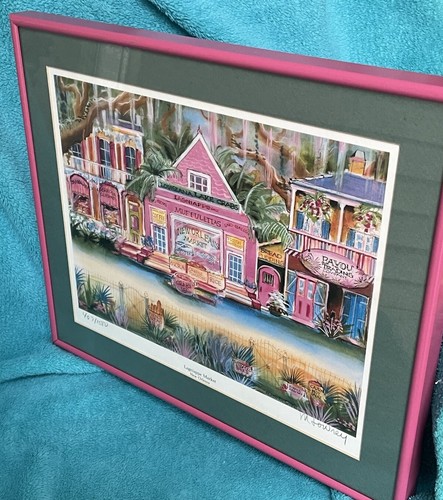 Lagniappe Market New Orleans Numbered Print by Merry Lowrey Framed NOLA 1991 - Picture 5 of 9