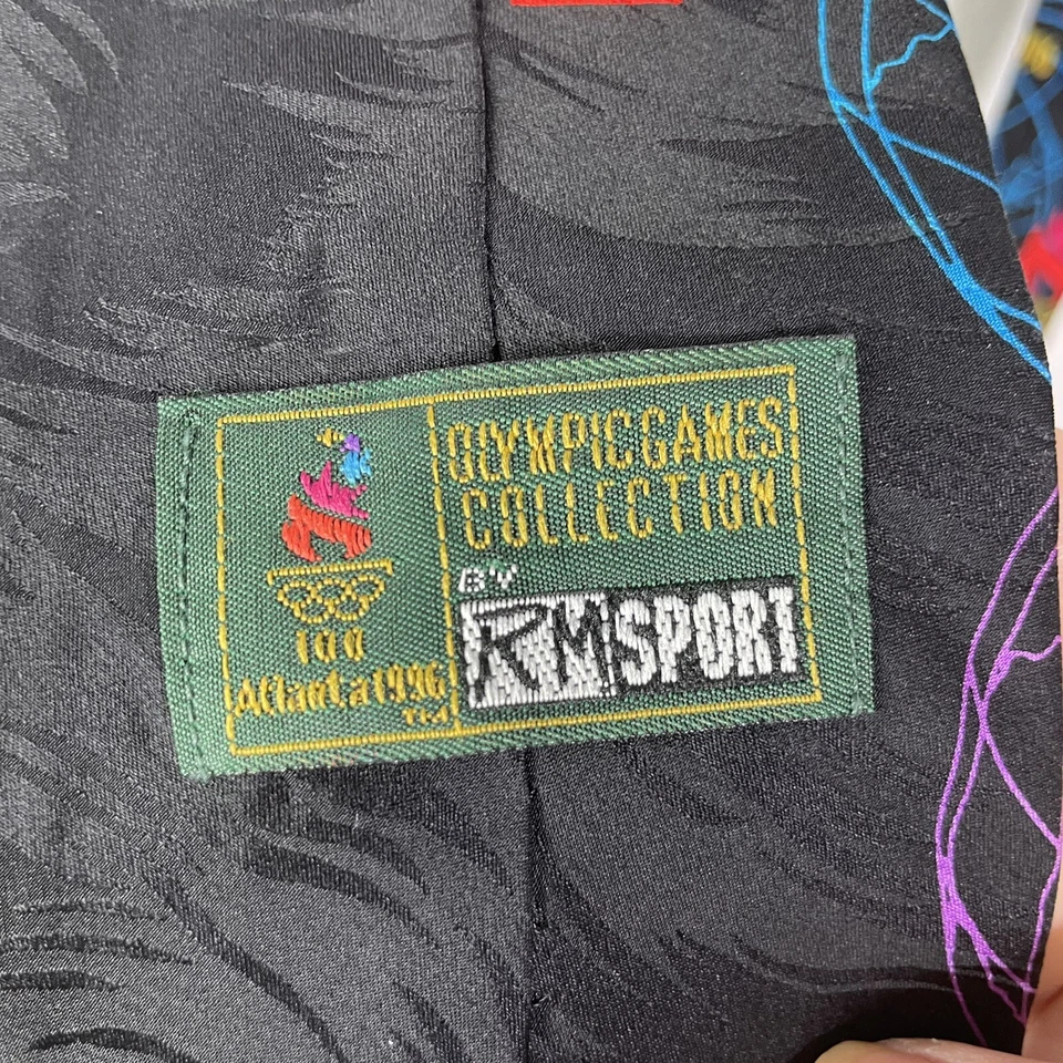 Corbata de Seda Colección Juegos Olímpicos Centenario RM Sport Globos Atlánticos EE. UU. 1996 Foto 4 de 4