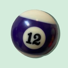12 Twelve Pool Billiard Ball 2.25" Stripe 2 1/4" Standard Vintage Replacement