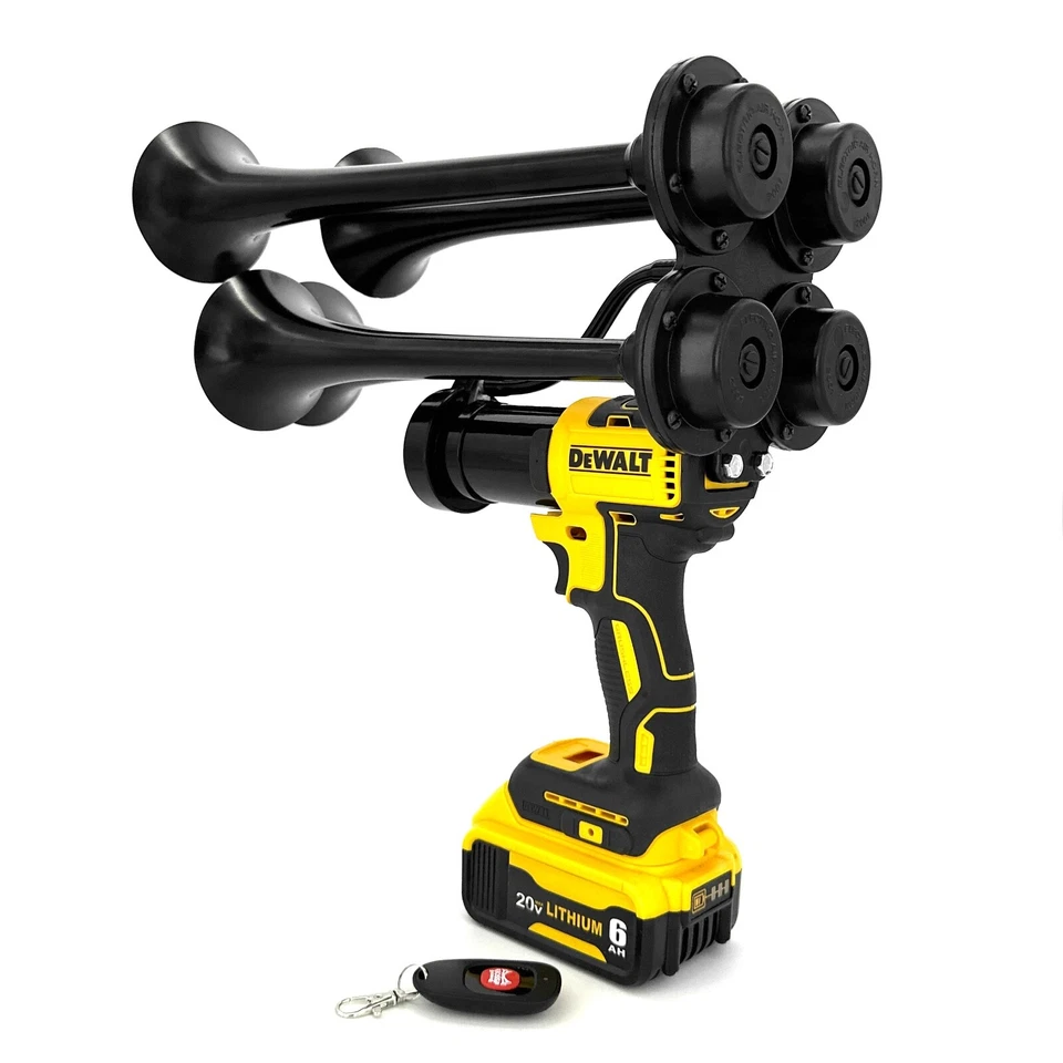 Bocina de aire de tren de taladro de impacto DeWalt 20v + control remoto: BossHorn EE. UU. Foto 3 de 4
