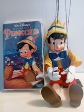 Pinocchio Marionette And Vintage Pinocchio VHS Movie