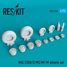MiG-23 UB,S,MS,MF,M Resin Wheel Upgrade set Aviation ResKit RS72-0254 Scale 1:72