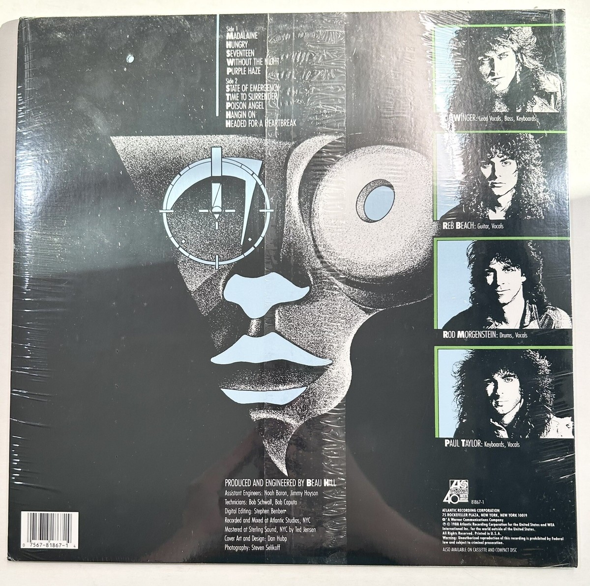 Winger Winger LPレコード US盤 1988年 SEALED 1988 Winger Self Titled LP Record | eBay