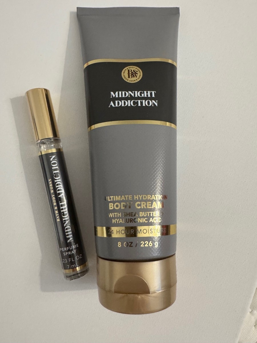 Bath & Body Works Midnight Addiction PERFUME SPRAY & Body Cream