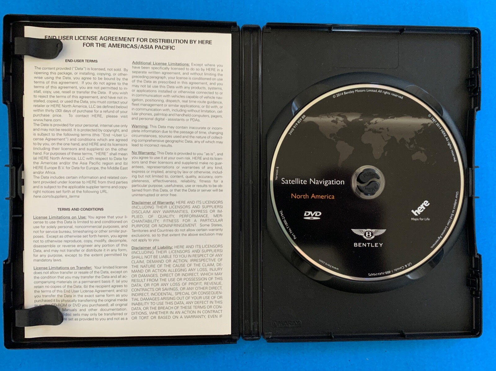 2011 2012 2013 2014 2015 Bentley Mulsanne Navigation DVD US Canada