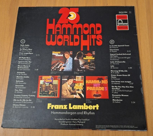 25 Hammond World Hits * Franz Lambert * Schallplatte * LP * - Bild 4 von 7